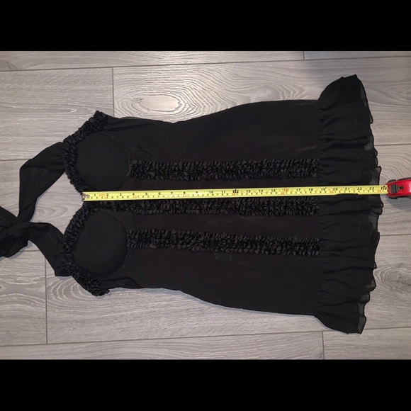 Black Bustier Ruffle Dress - Picture 9 of 10